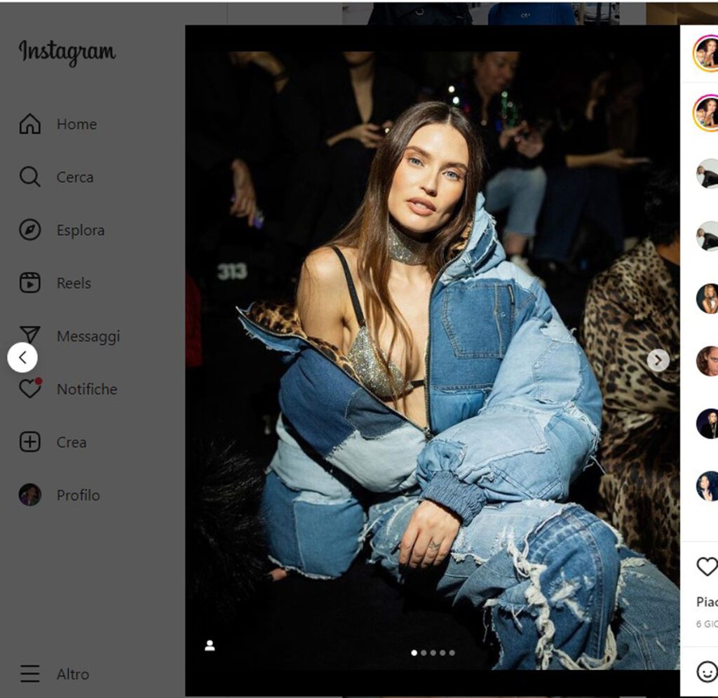 bianca-balti-instagram-Milano Fashion week, D&G.