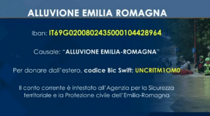 Donazione alluvione Emilia Romagna