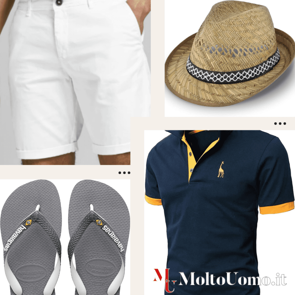 outfit estate 2023 da uomo che si abbinano alle infradito Havaianas