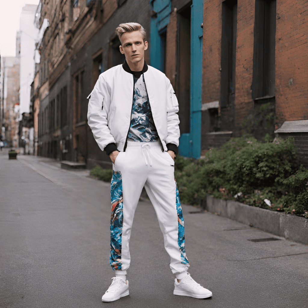 Uomo Street Style dal Look trendy