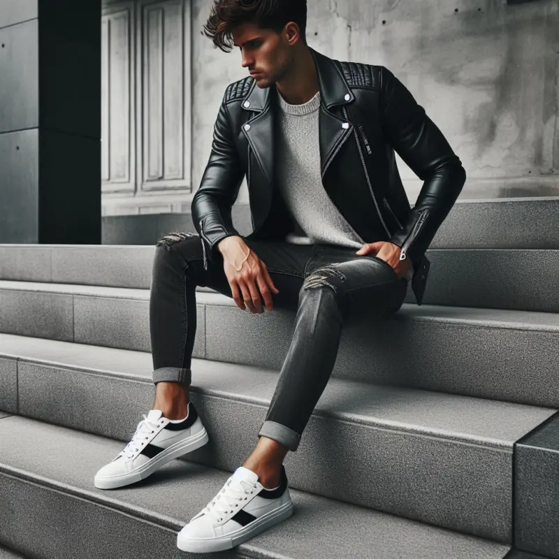 La giacca in pelle nera è un capo iconico che non passa mai di moda