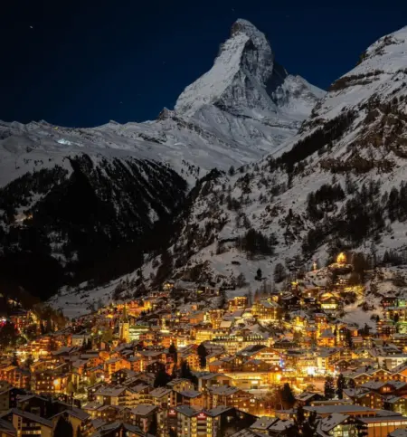 Pensate alla magia dell’inverno, alla Svizzera e alla neve, in una parola Zermatt.