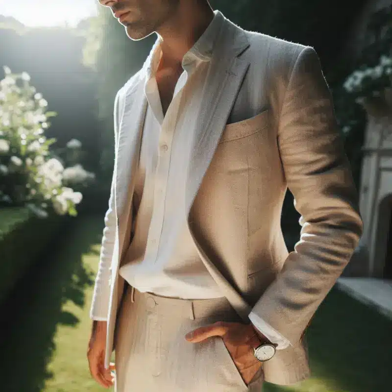 Abbigliamento Uomo per Cerimonia: Le Tendenze di Giugno e Luglio 2024 tessuti leggeri