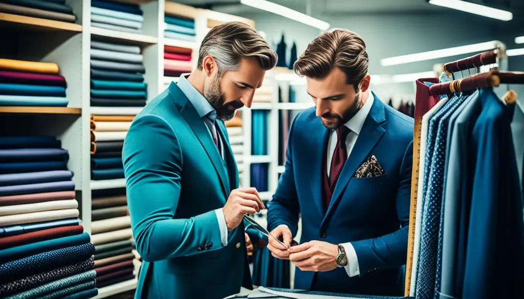 Produzione di abiti su misura per uomo