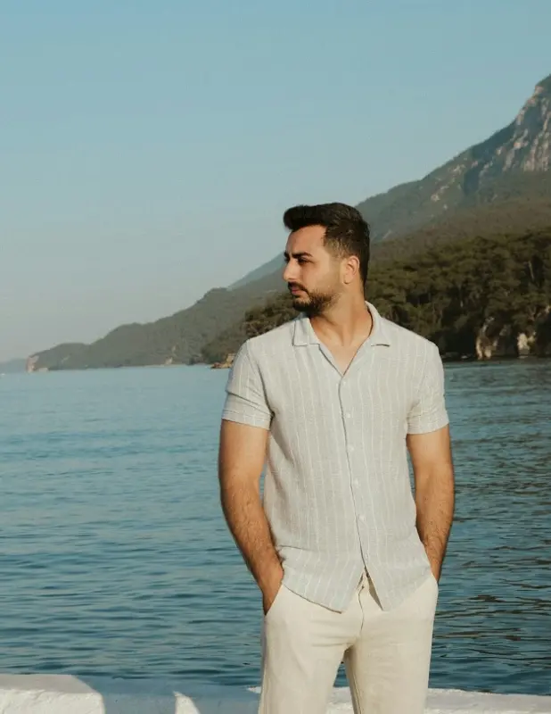 Camicia da uomo a maniche corte