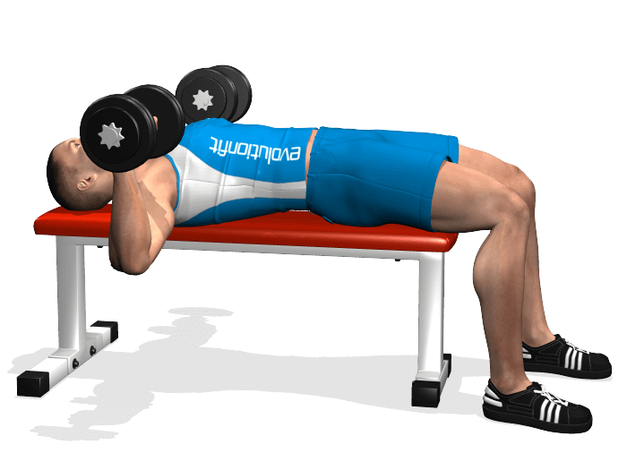 panca piana con manubri