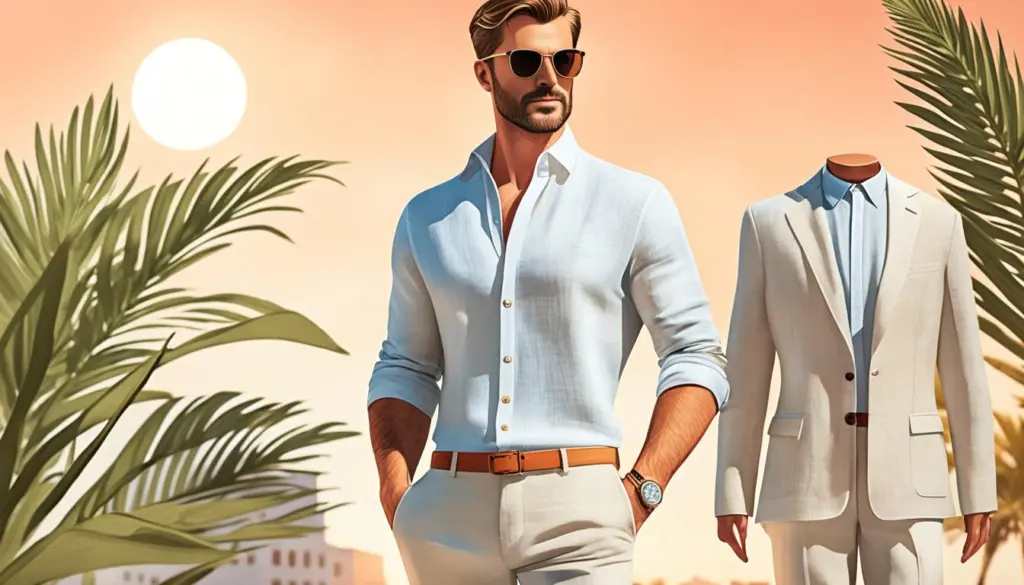 outfit uomo in lino per serate estive