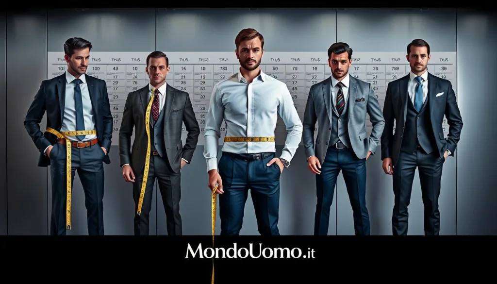 Guida alle Taglie per Abbigliamento per uomo