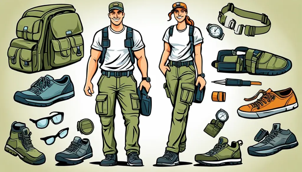 abbigliamento utility con pantaloni cargo