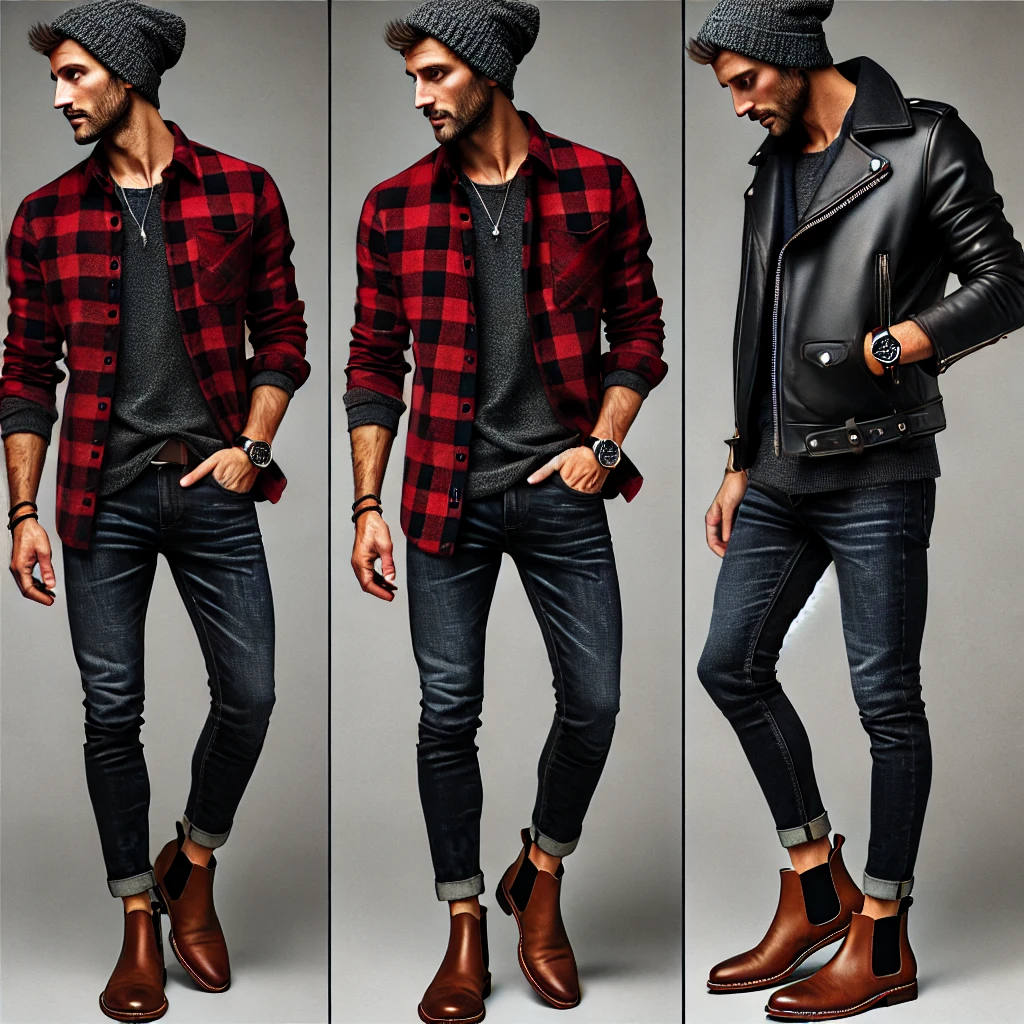 Outfit uomo camicia di flanella, AI MondoUomo.it