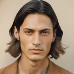 acconciatura maschile con riga in mezzo