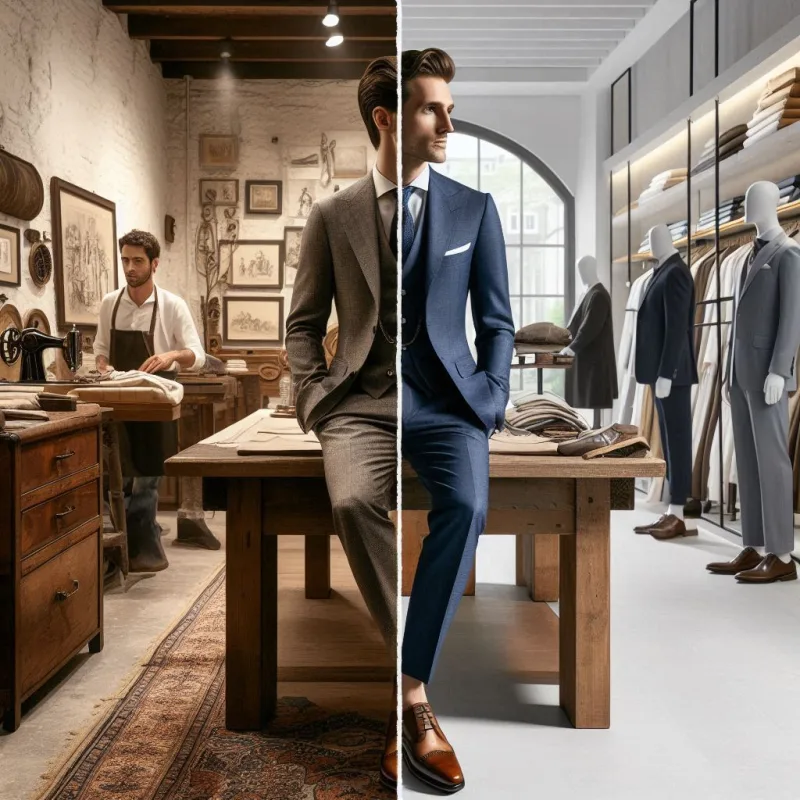 Sartoria su Misura vs Abiti Prêt-à-Porter: Un Confronto per l'Uomo di Classe