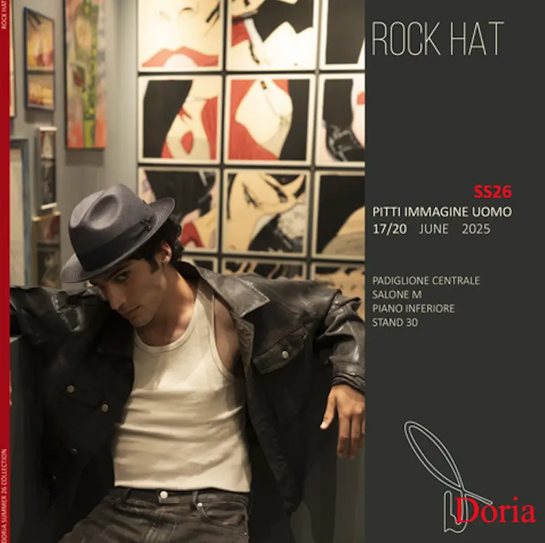 DORIA presenta ROCK-HAT a Pitti Uomo 108: l'anima ribelle incontra l'eleganza classica