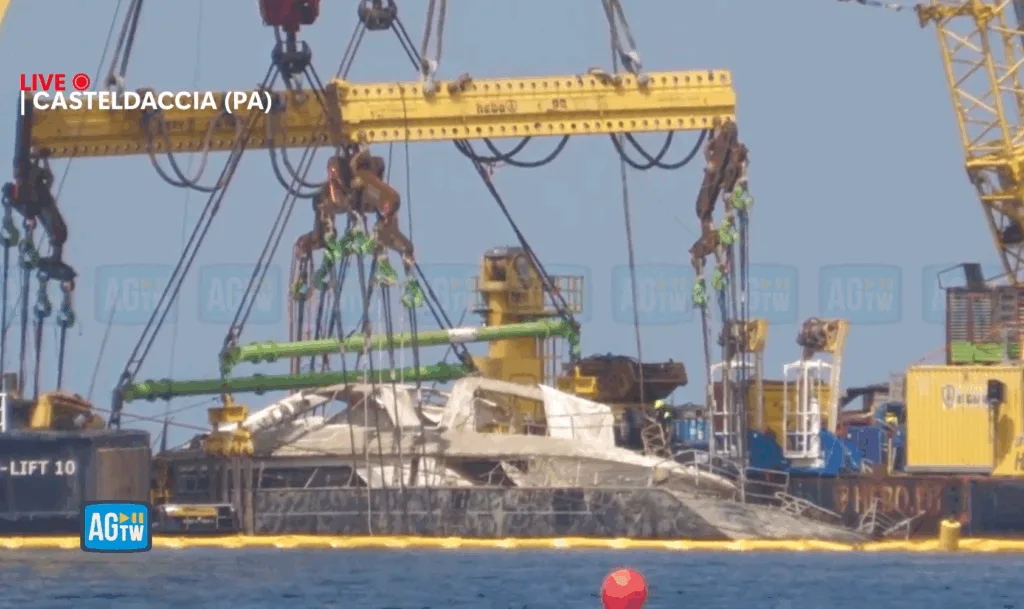 Recuperato il relitto del super yacht Bayesian: un passo decisivo per fare luce sulla tragedia