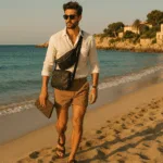 Pochette, Marsupio o Borsello a tracolla? Un'Ardua Scelta per l'Uomo di Stile quando scende in Spiaggia