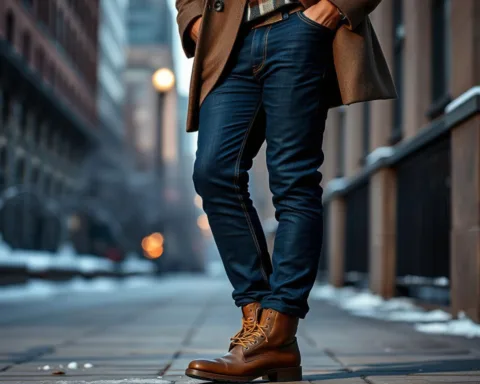 jeans uomo in inverno