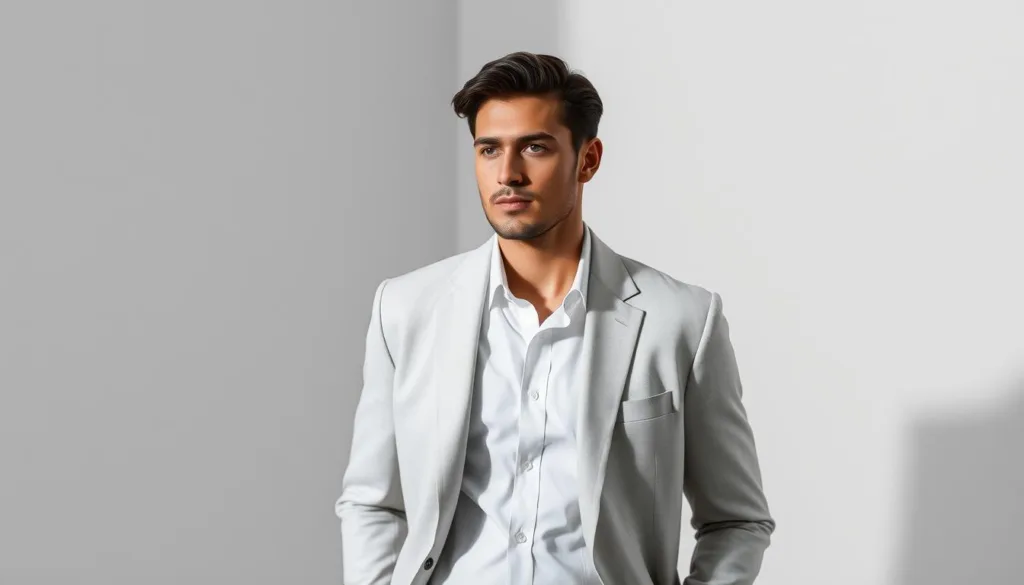 look monocromatico uomo