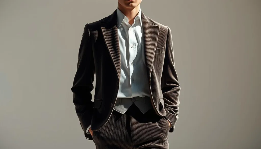 Velluto a coste: come abbinare giacca e pantaloni. velluto a coste uomo