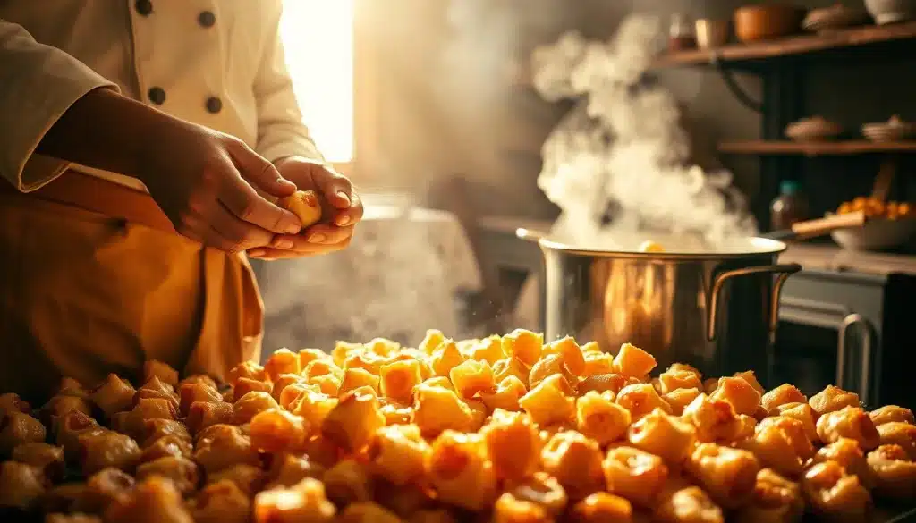 Formatura e frittura struffoli