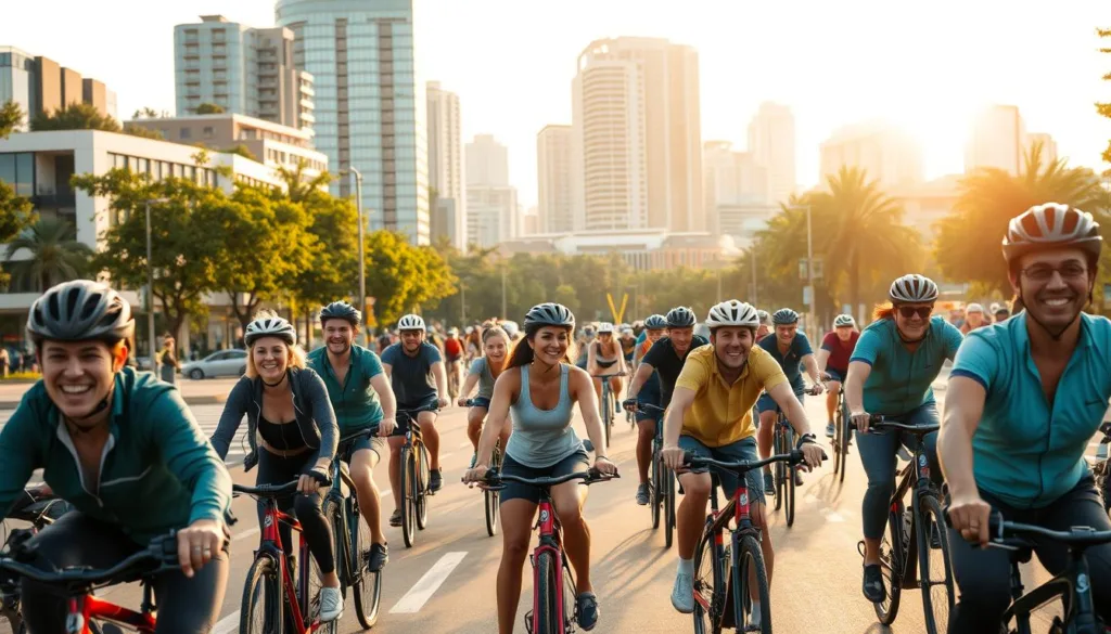 esperienza divertimento ciclisti urbani