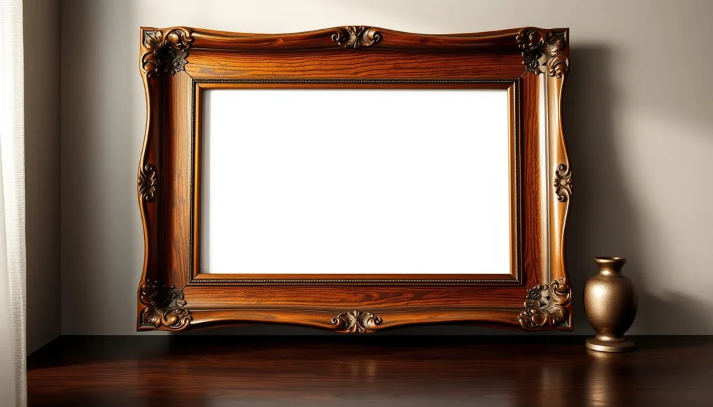 specchio cornice legno