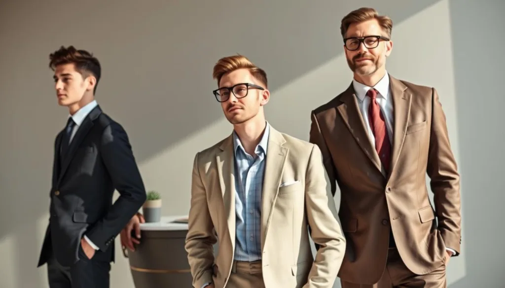 Gen Z, Millennials e Gen X: come distinguere lo stile business maschile tra le generazioni e anticipare tendenze. stile generazioni uomo