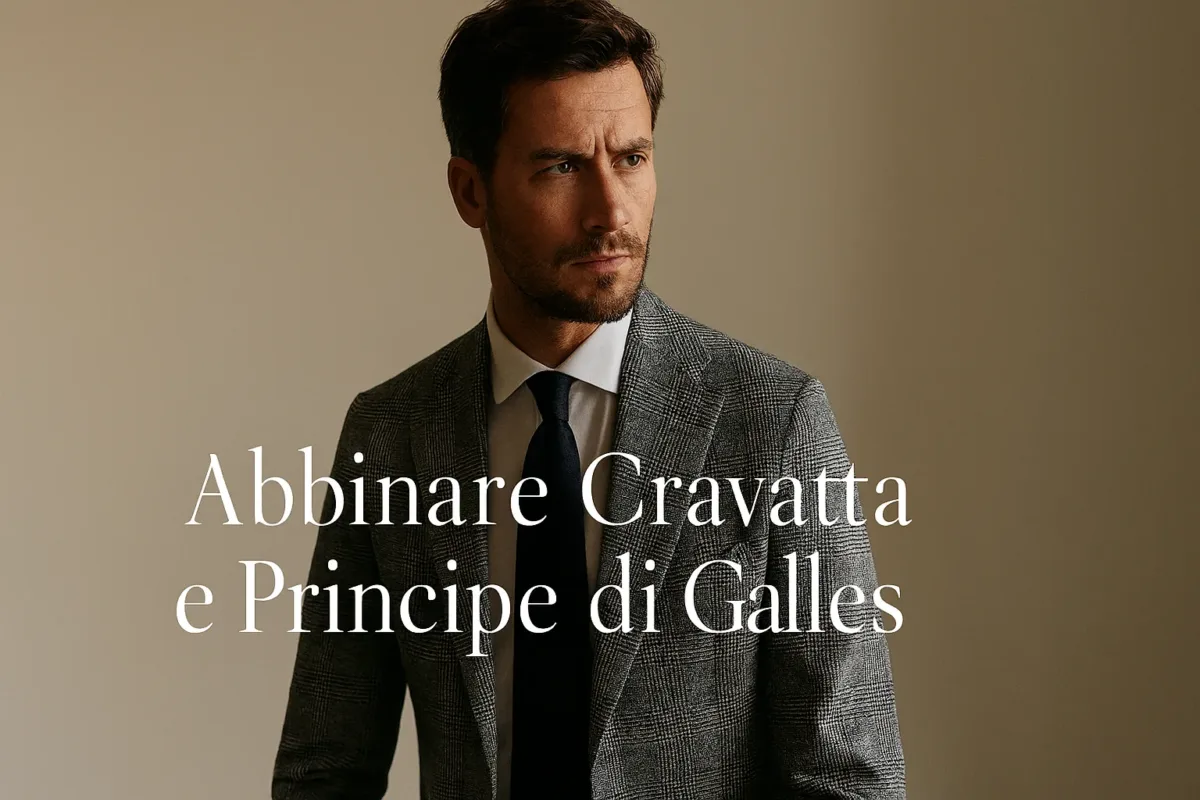 Questo articolo spiega come abbinare la cravatta al Principe di Galles, giacca oppure ad un completo, in modo chiaro, pratico e coerente con un guardaroba maschile di livello.