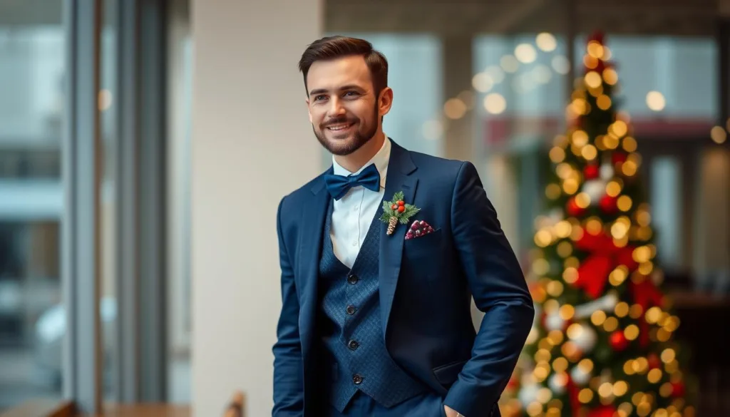 completo blu navy uomo Natale