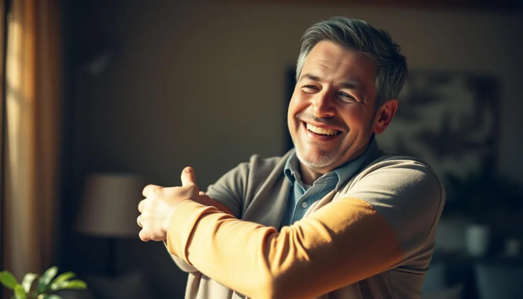 uomo felice in amore