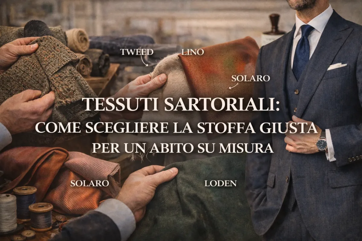 Un abito sartoriale nasce dal tessuto
