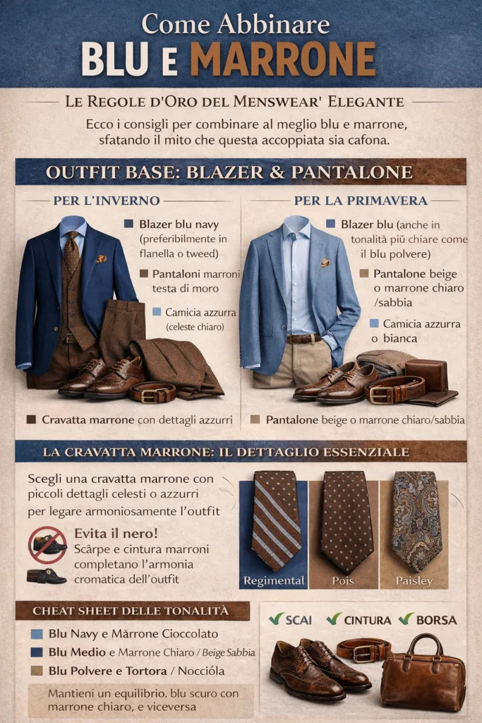 Come Abbinare Blu e Marrone: Le Regole d'Oro
