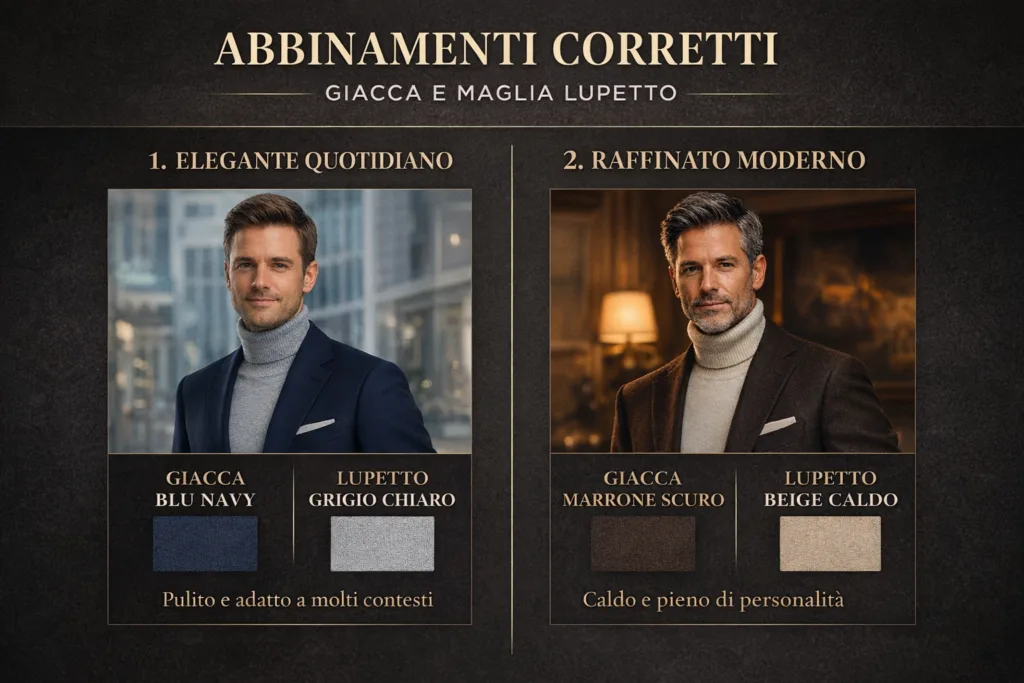 Come abbinare giacca e maglia lupetto