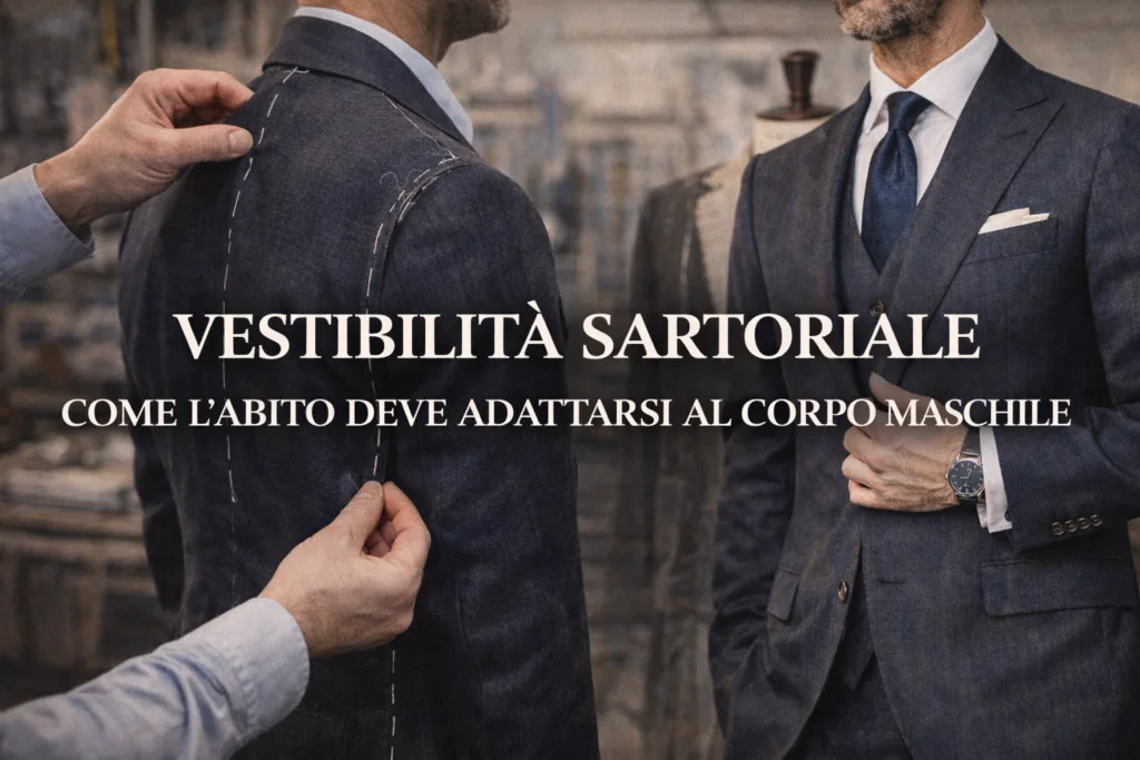 Un abito sartoriale non serve a nascondere il corpo. Serve a leggerlo, accompagnarlo e rispettarne le proporzioni.