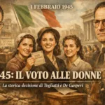 Il 1º febbraio 1945 segna una data chiave nella storia civile italiana. In quel giorno, con un Decreto Legislativo Luogotenenziale, lo Stato riconosce alle donne il diritto di voto.