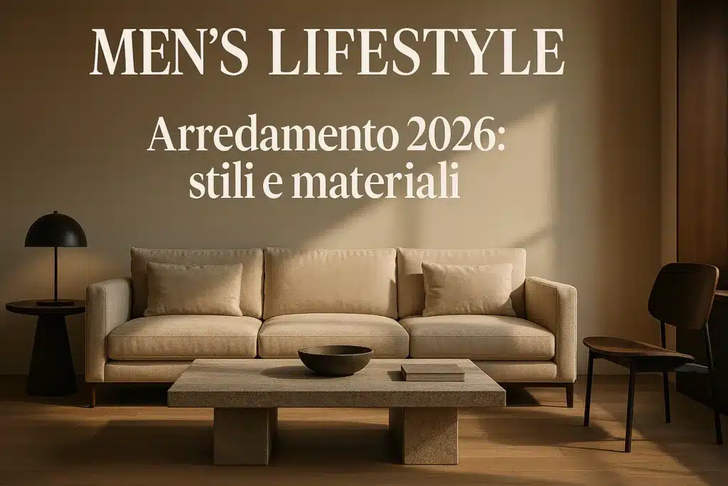 Arredamento 2026, stili e materiali on top per gli uomini di oggi