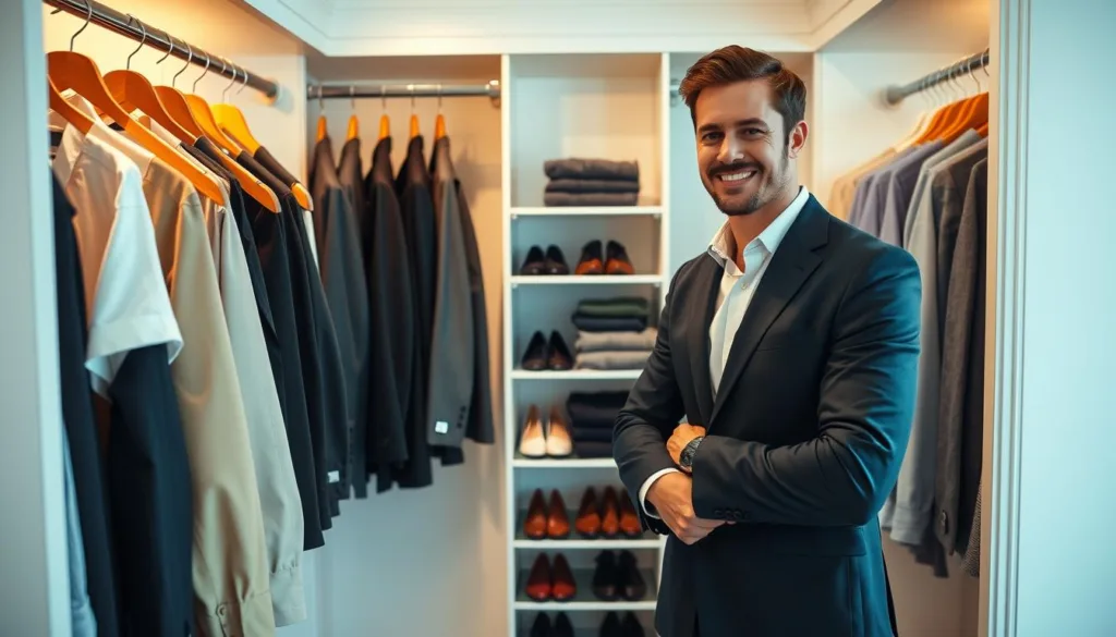 vantaggi guardaroba organizzato uomo