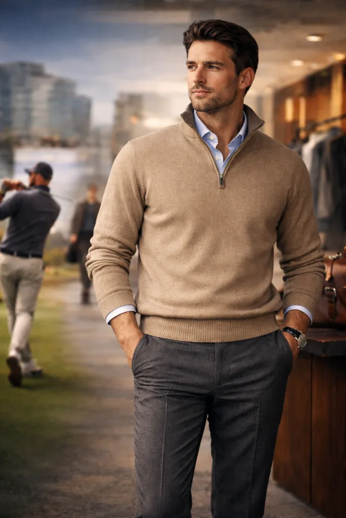 C'è stato un tempo in cui il quarter-zip era confinato ai campi da golf e alle domeniche in famiglia; oggi, dopo aver conquistato le passerelle di Chanel e i feed social della Gen Z, questo capo sta vivendo una seconda giovinezza che merita la nostra attenzione. 