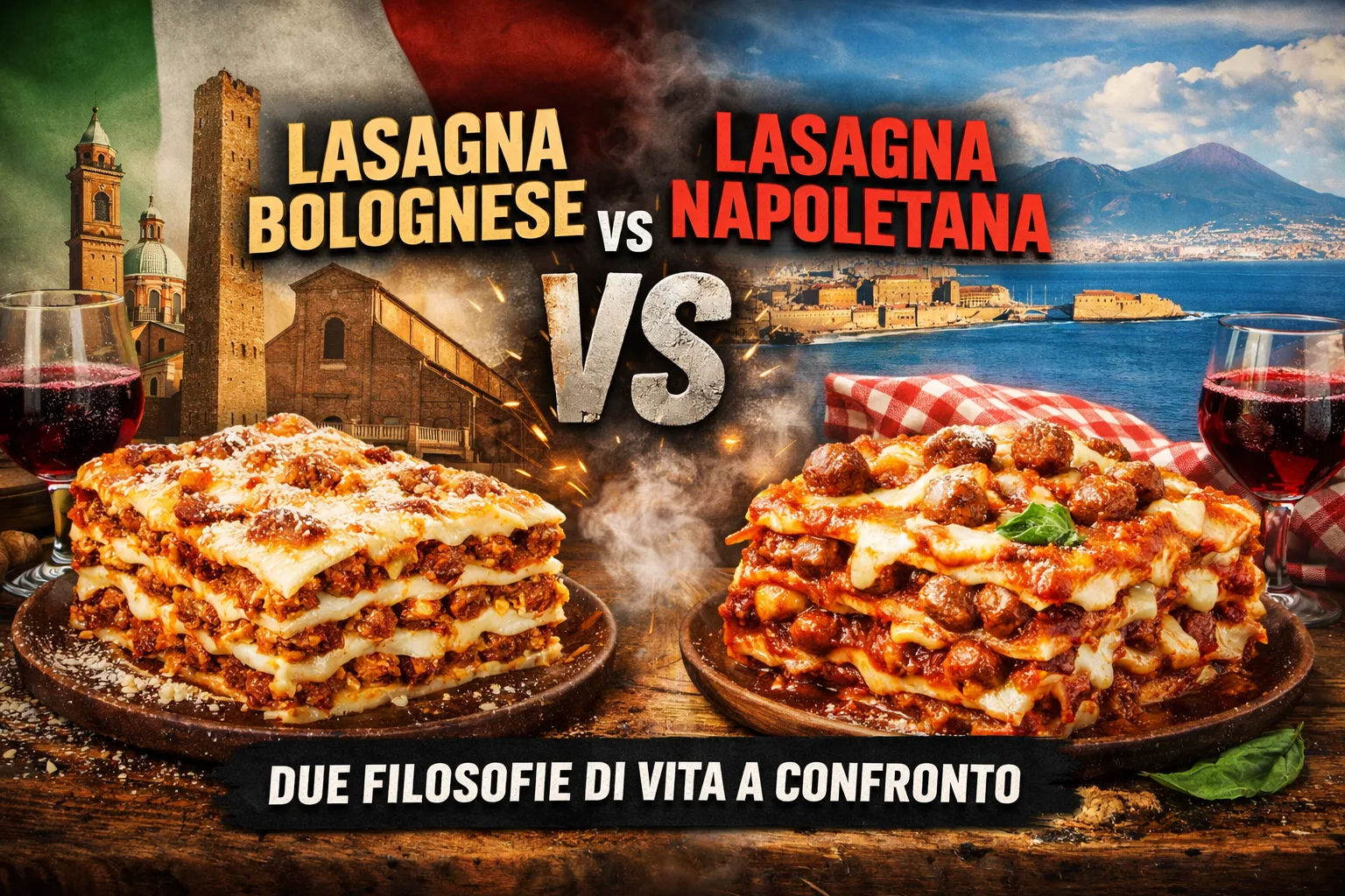 Lasagna Bolognese vs Lasagna Napoletana, ovvero 2 filosofie ... di vita a confronto