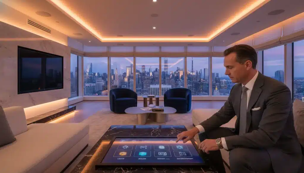 Sistema domotico integrato in attico di lusso