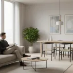 minimalistisches Zuhause für Männer