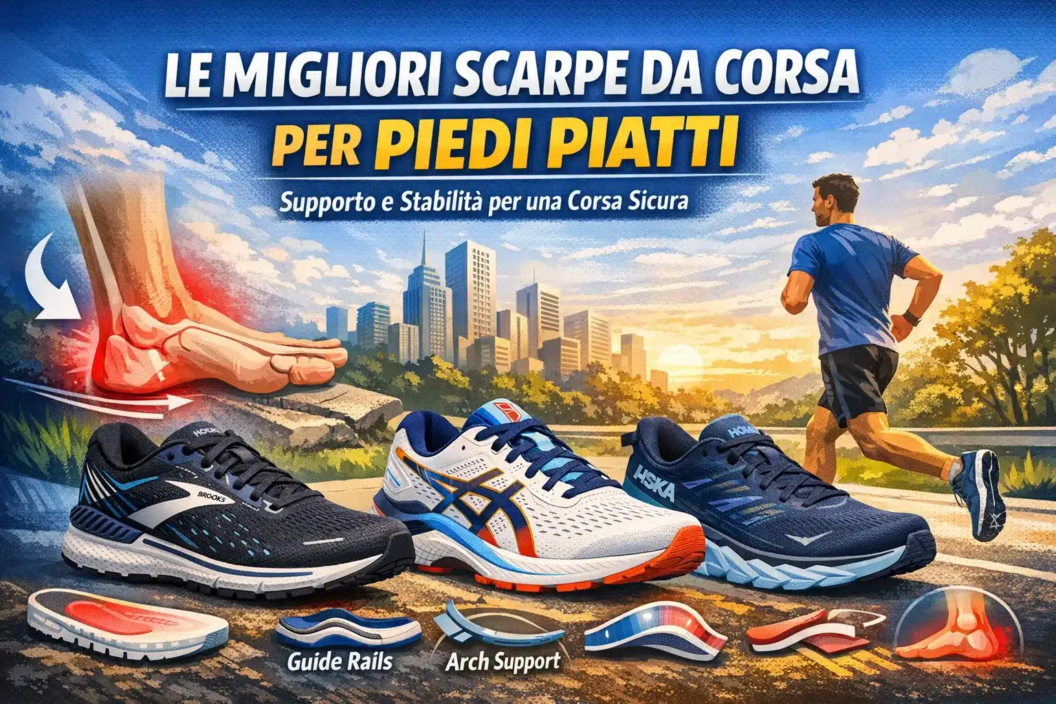migliori scarpe da corsa per piedi piatti