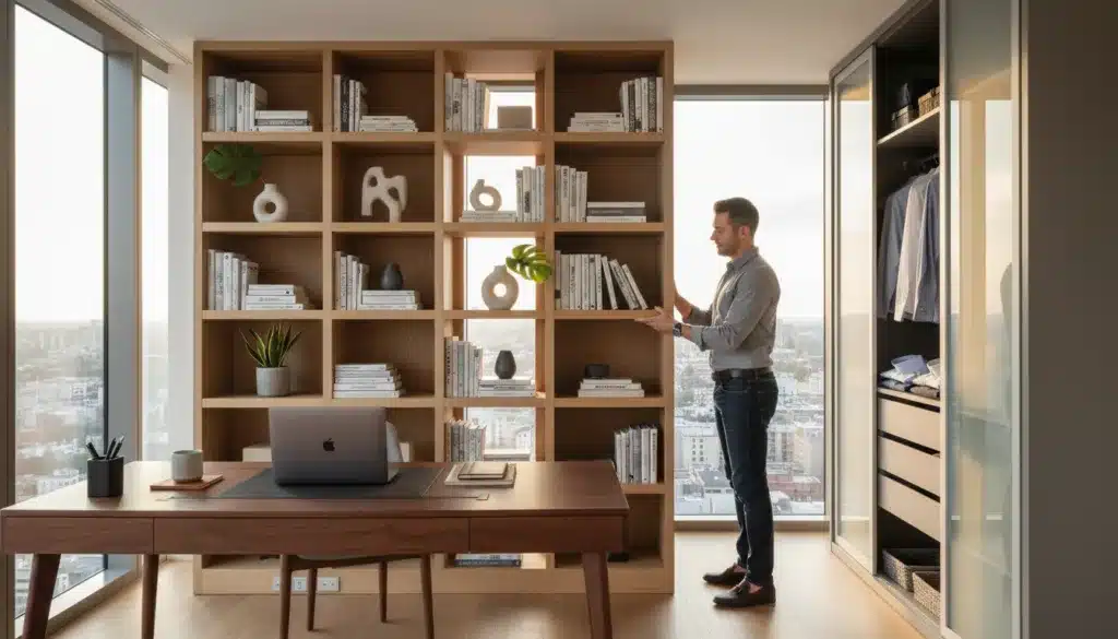 sistema di archiviazione organizzato per interno maschile