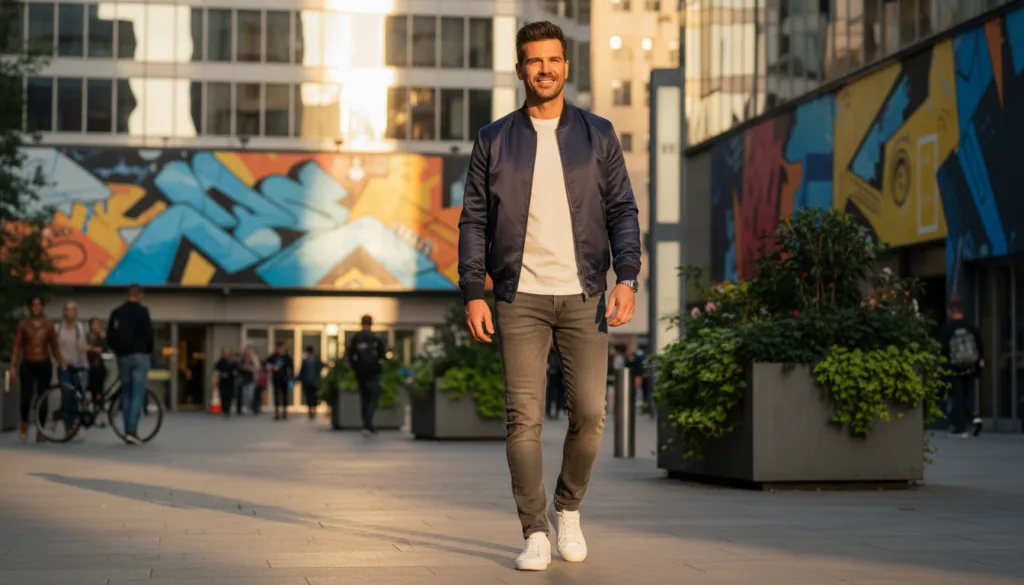 abbinamenti look moderni giubbotto