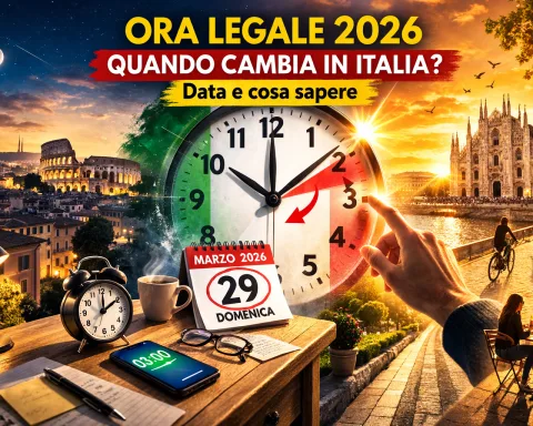 Nel 2026 l’ora legale torna nella notte tra sabato 28 e domenica 29 marzo; in quella notte, alle 02:00 le lancette dovranno essere spostate avanti di un’ora, diventando le 03:00