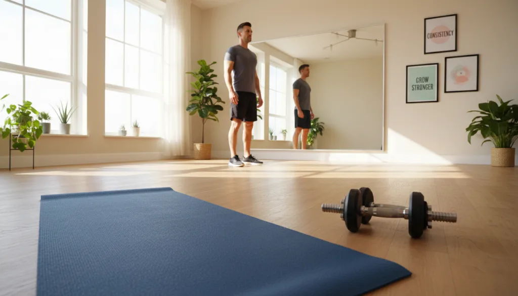 preparazione spazio allenamento a casa