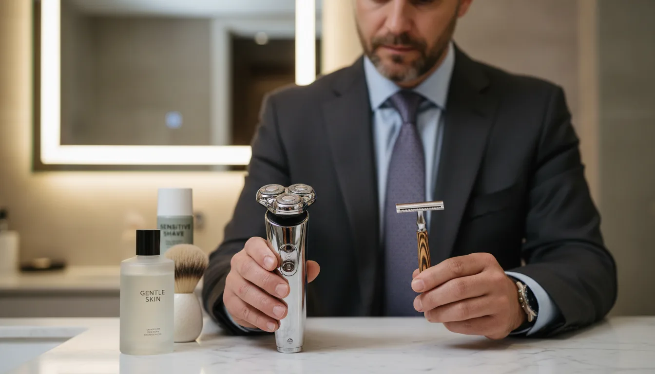 rasoio elettrico o lametta pelle sensibile