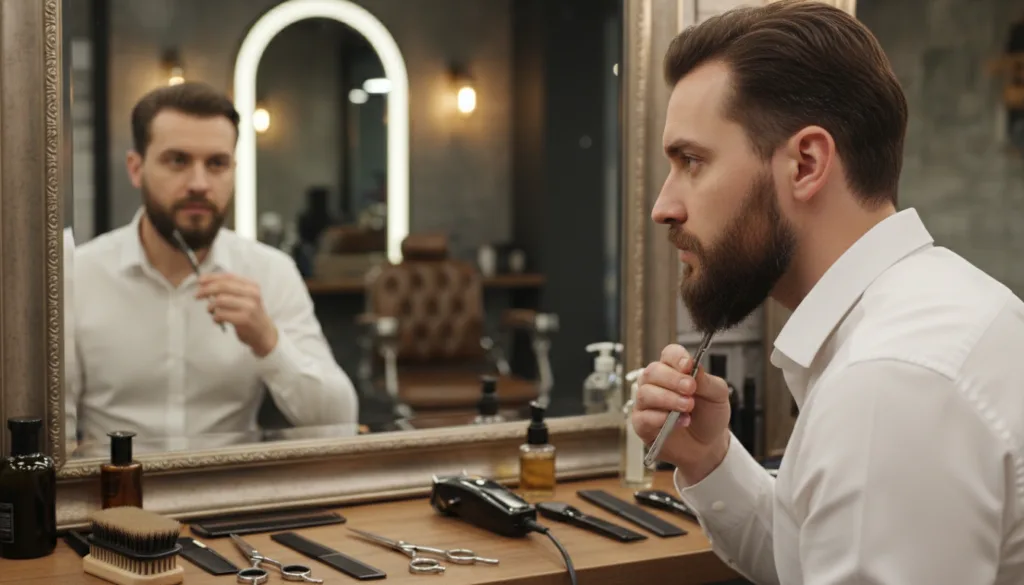 rifinitura barba linee pulite