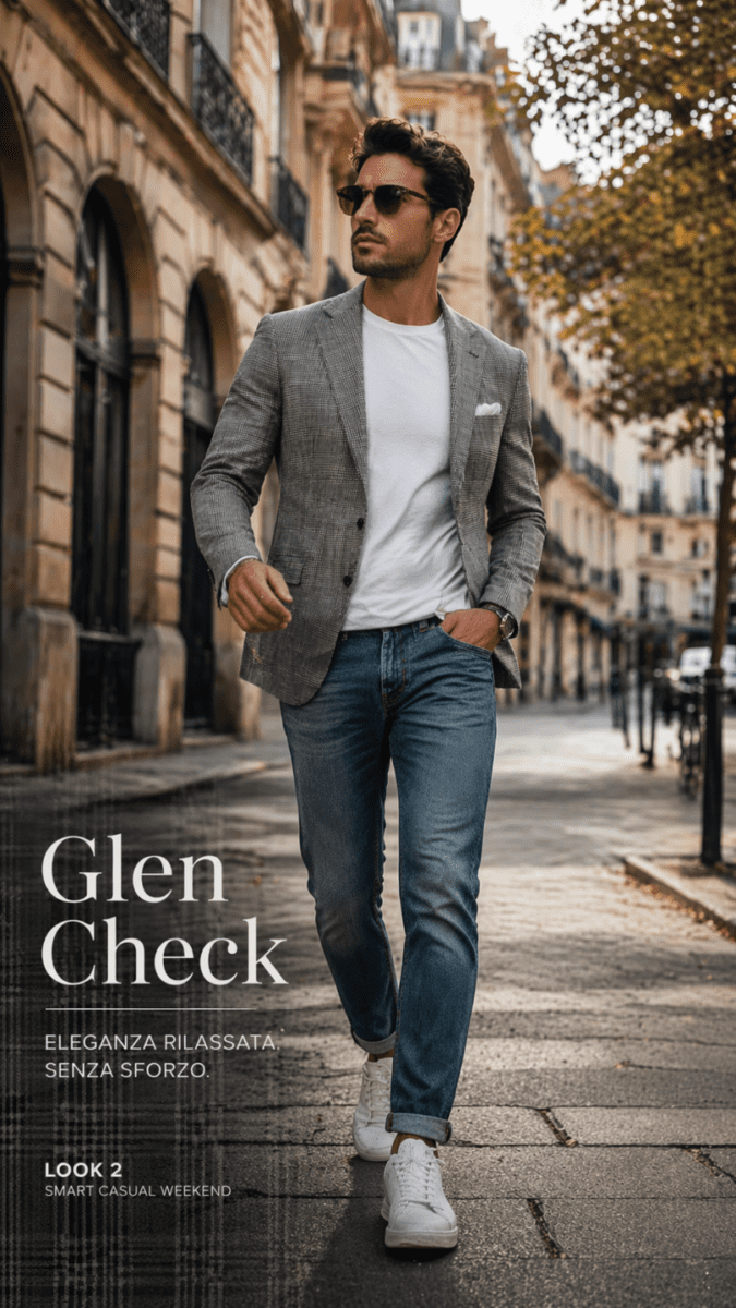 A chi sta bene un abito con tessuto Glenn Check